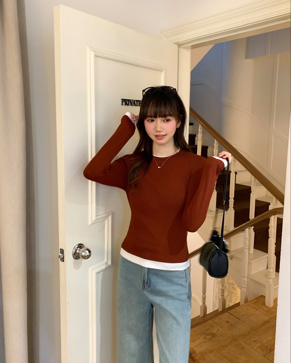 Long sleeve inside the ride T-shirt cashmere bottoming shirt