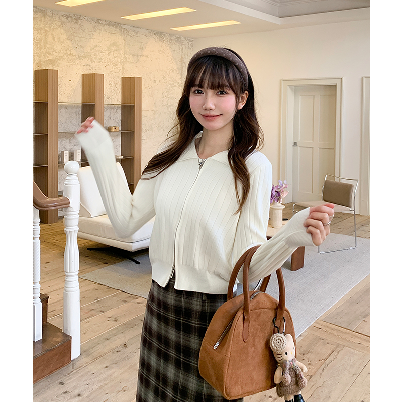 Short autumn and winter tops Korean style cardigan