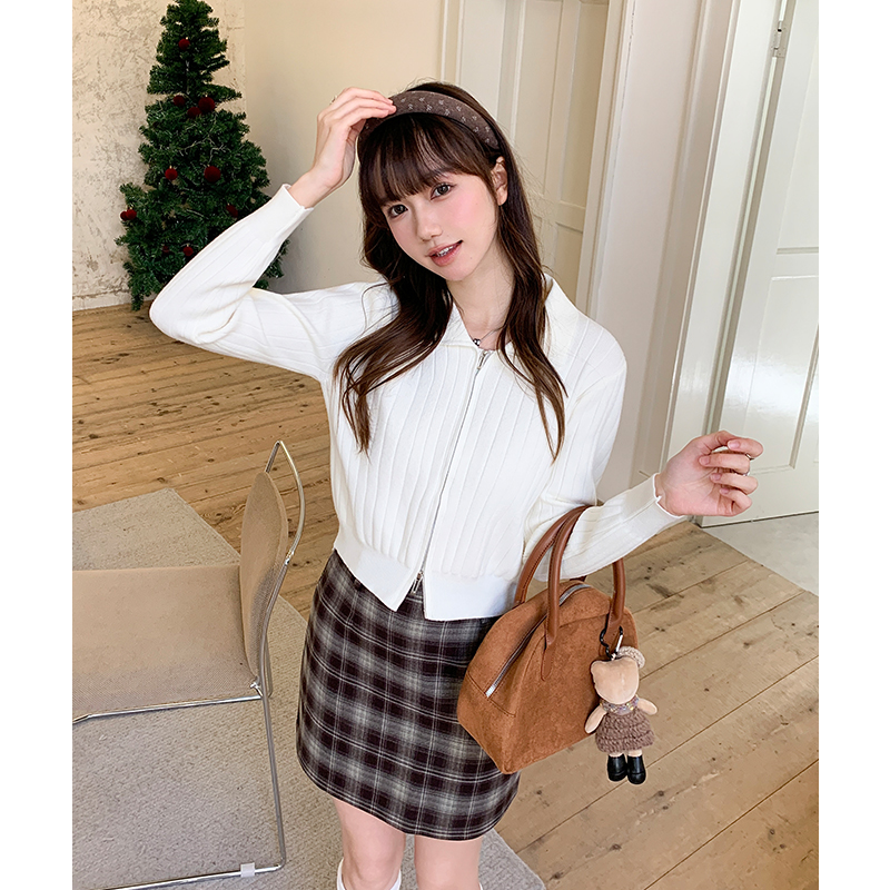 Short autumn and winter tops Korean style cardigan