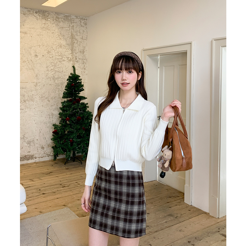 Short autumn and winter tops Korean style cardigan