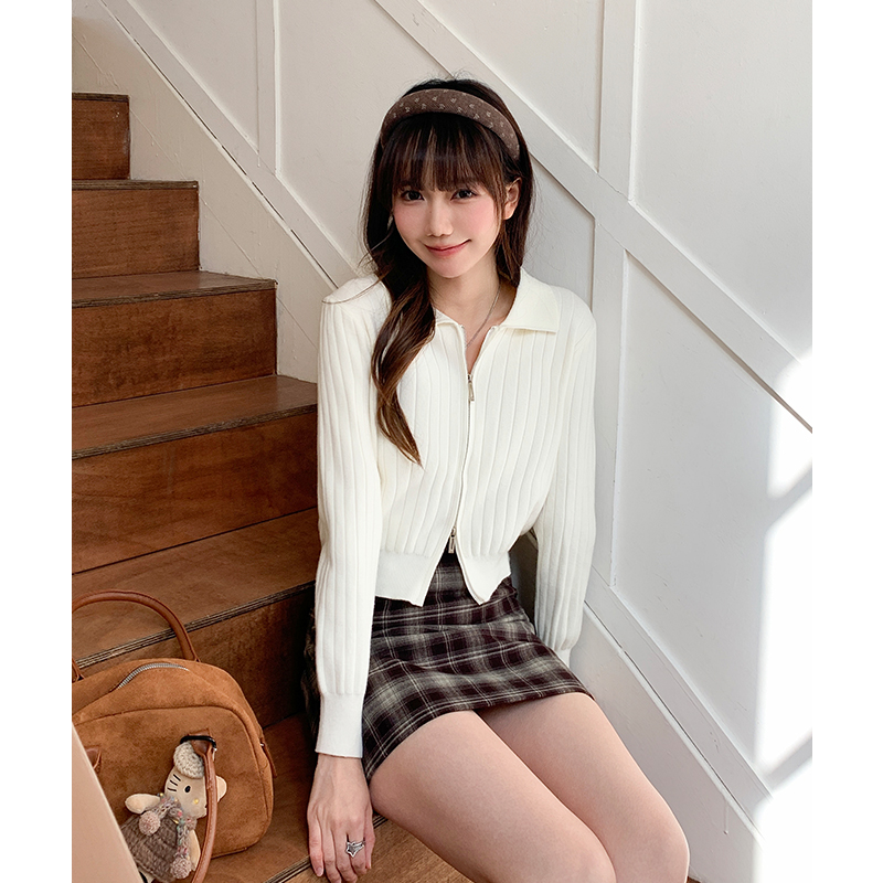 Short autumn and winter tops Korean style cardigan