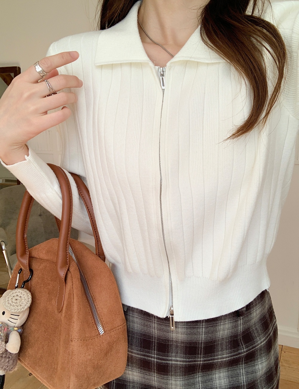 Short autumn and winter tops Korean style cardigan