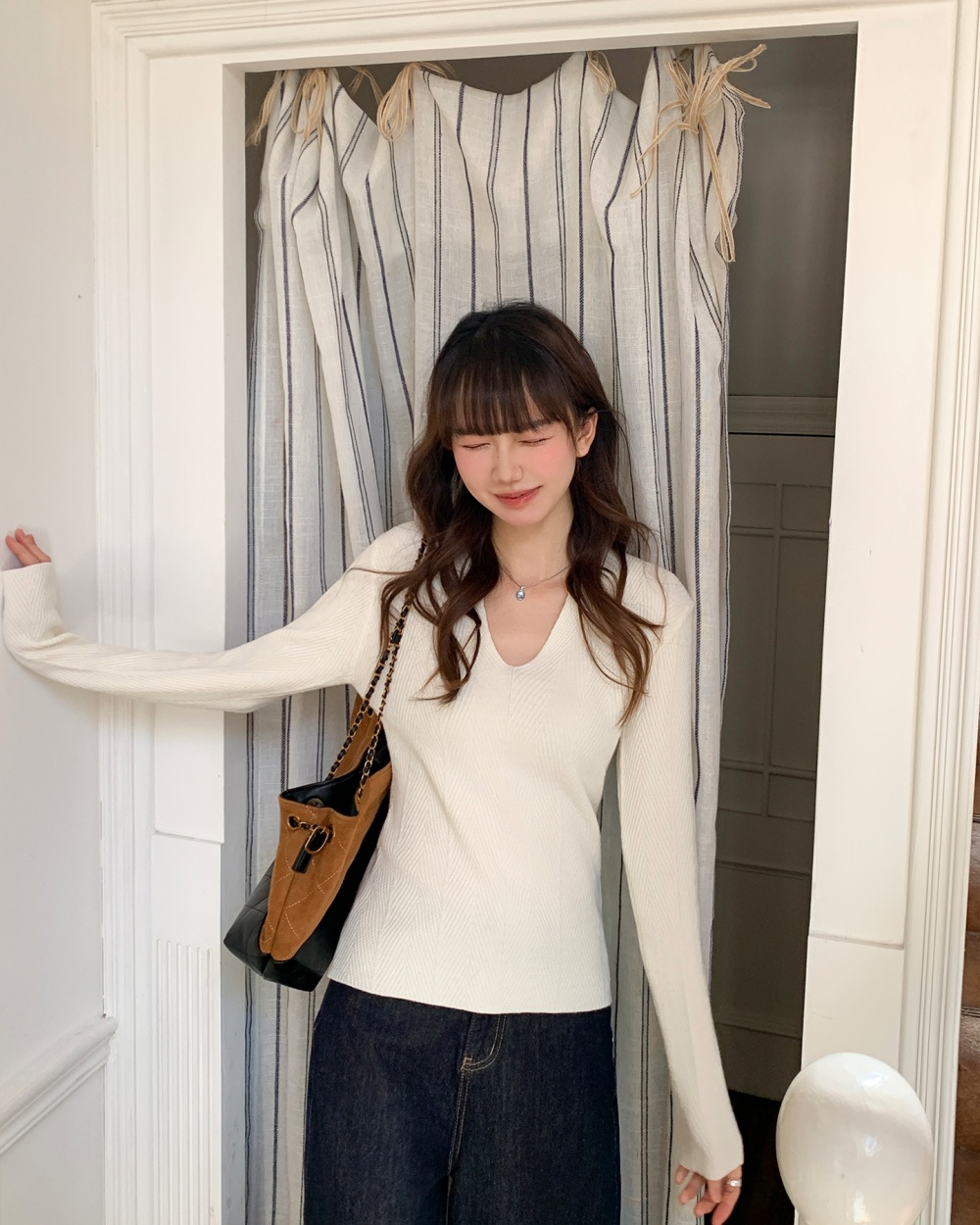Long sleeve sweater bottoming shirt for women
