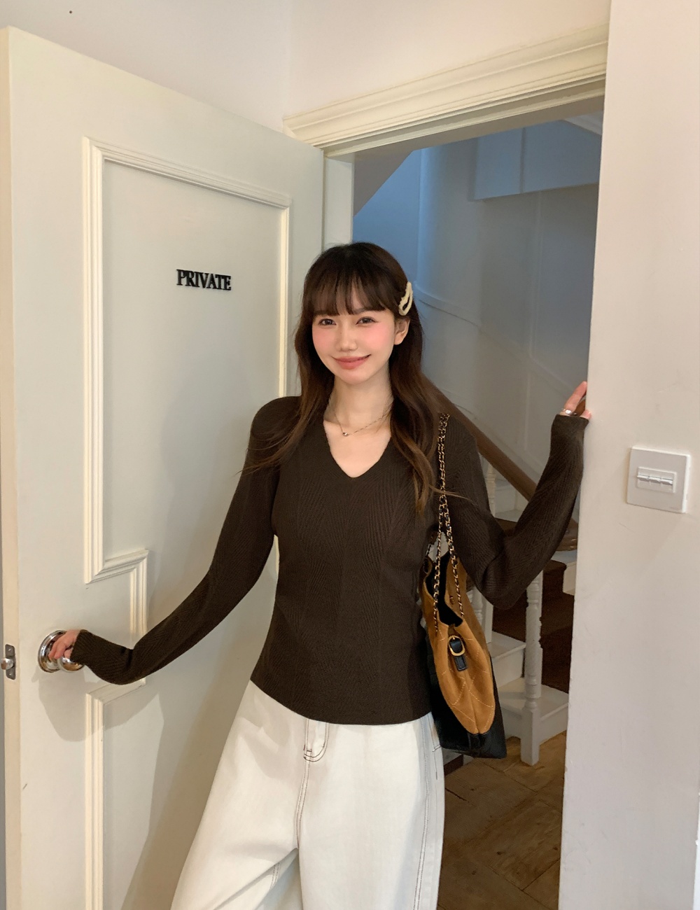 Long sleeve sweater bottoming shirt for women