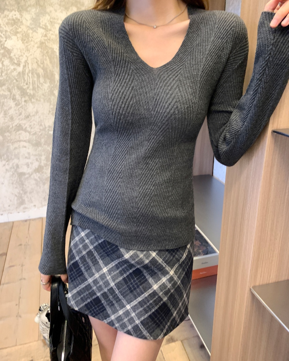 Long sleeve sweater bottoming shirt for women