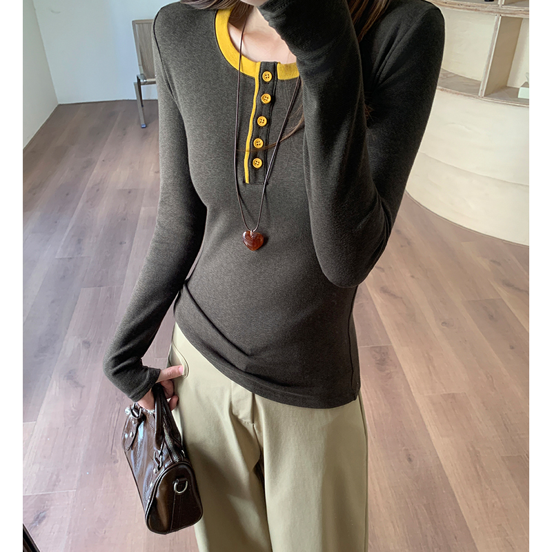 Autumn and winter long sleeve slim T-shirt for women