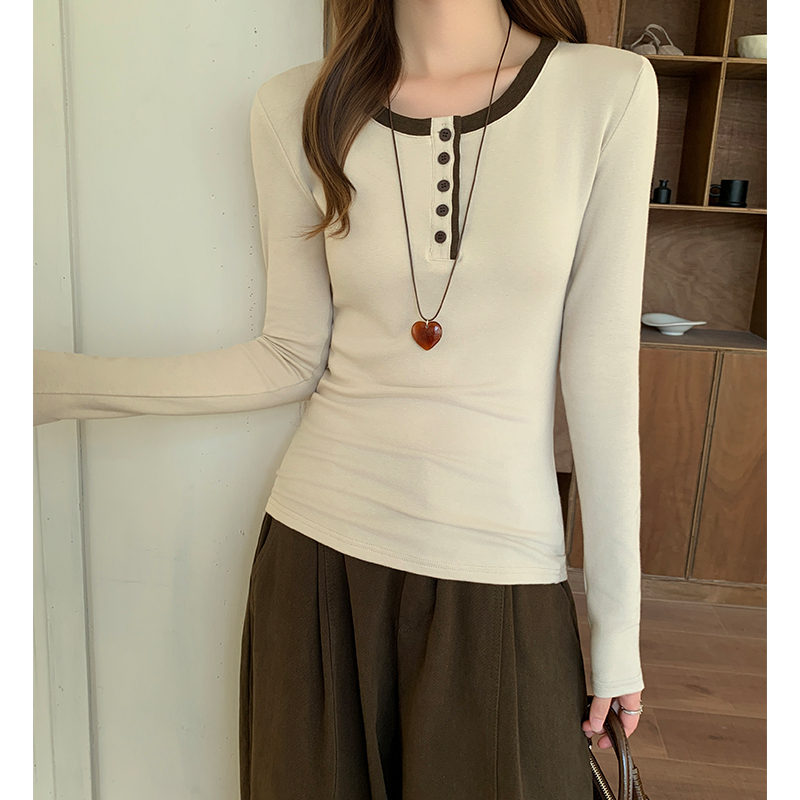 Autumn and winter long sleeve slim T-shirt for women
