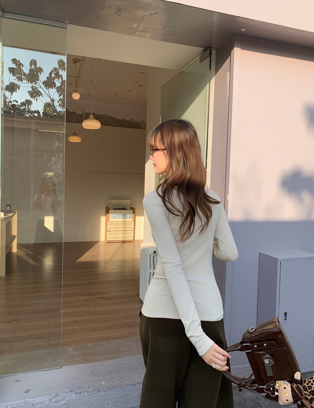 Autumn and winter long sleeve slim T-shirt for women