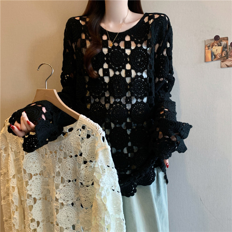 Hollow fashion large yard lazy unique tops for women