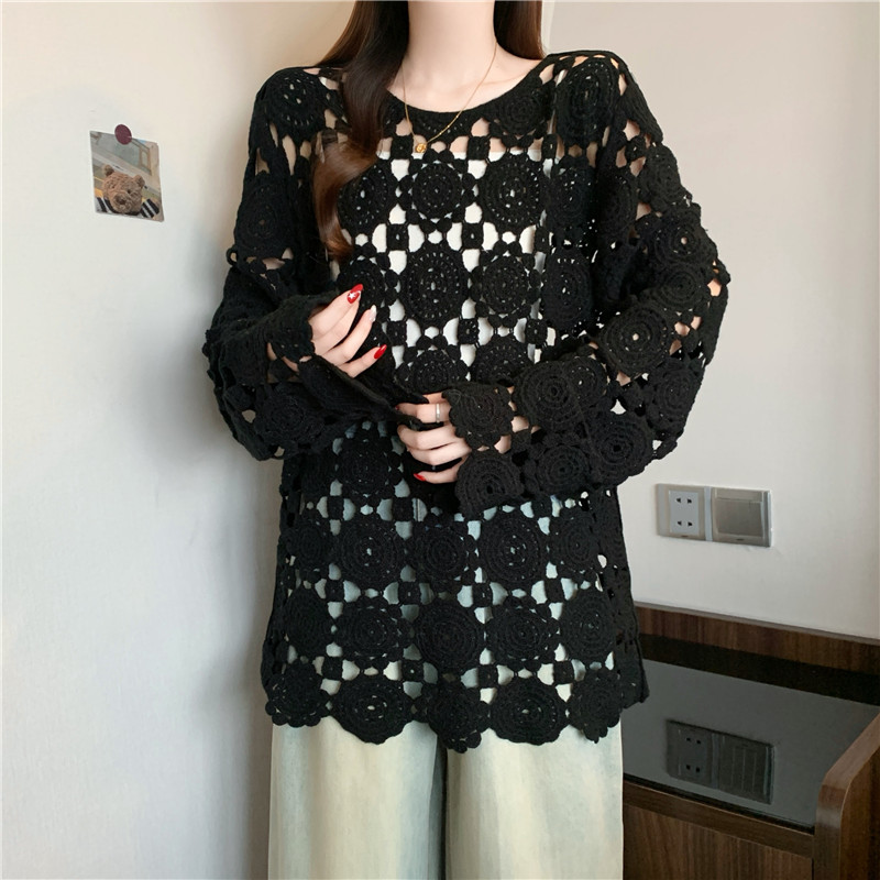 Hollow fashion large yard lazy unique tops for women