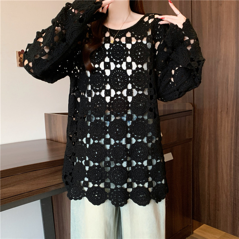 Hollow fashion large yard lazy unique tops for women