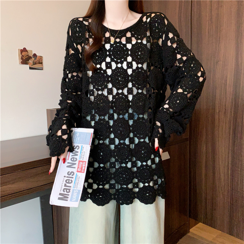 Hollow fashion large yard lazy unique tops for women