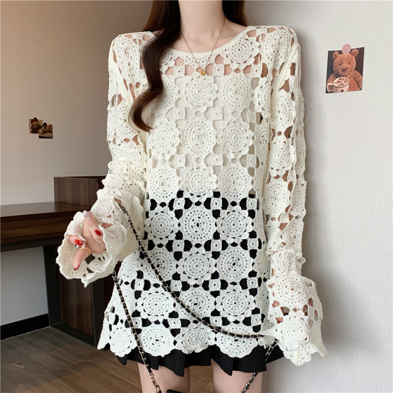 Hollow fashion large yard lazy unique tops for women