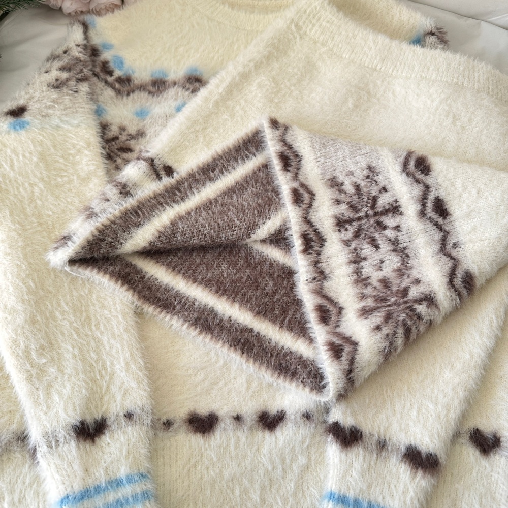 Lazy winter skirt pullover sweater a set for women