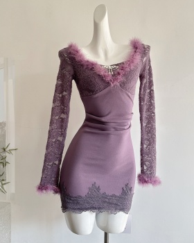 Fashion slim temperament enticement dress