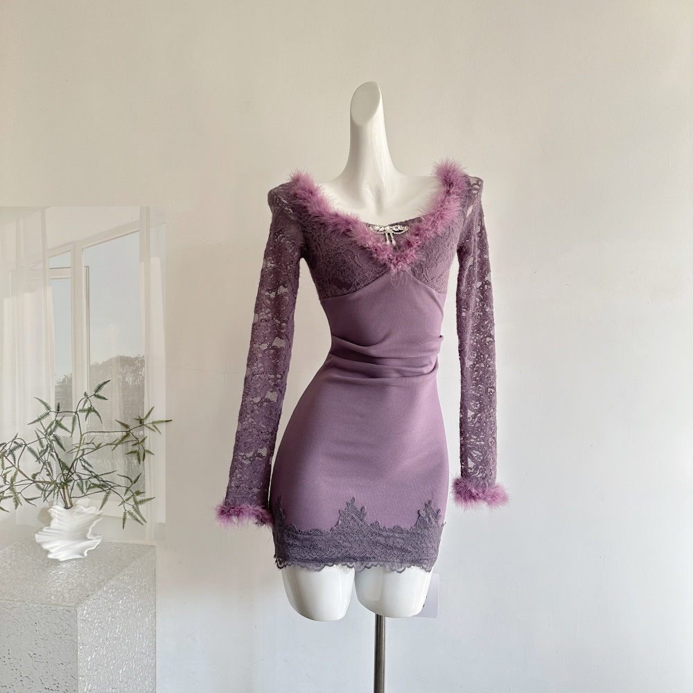 Fashion slim temperament enticement dress