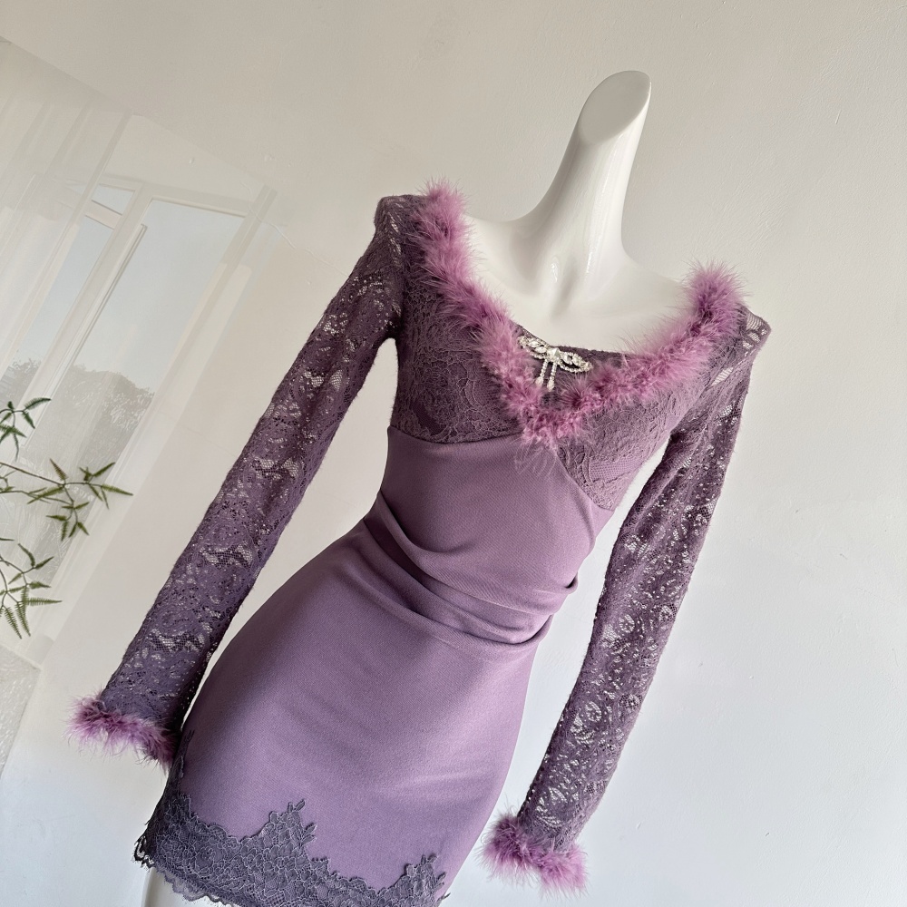 Fashion slim temperament enticement dress