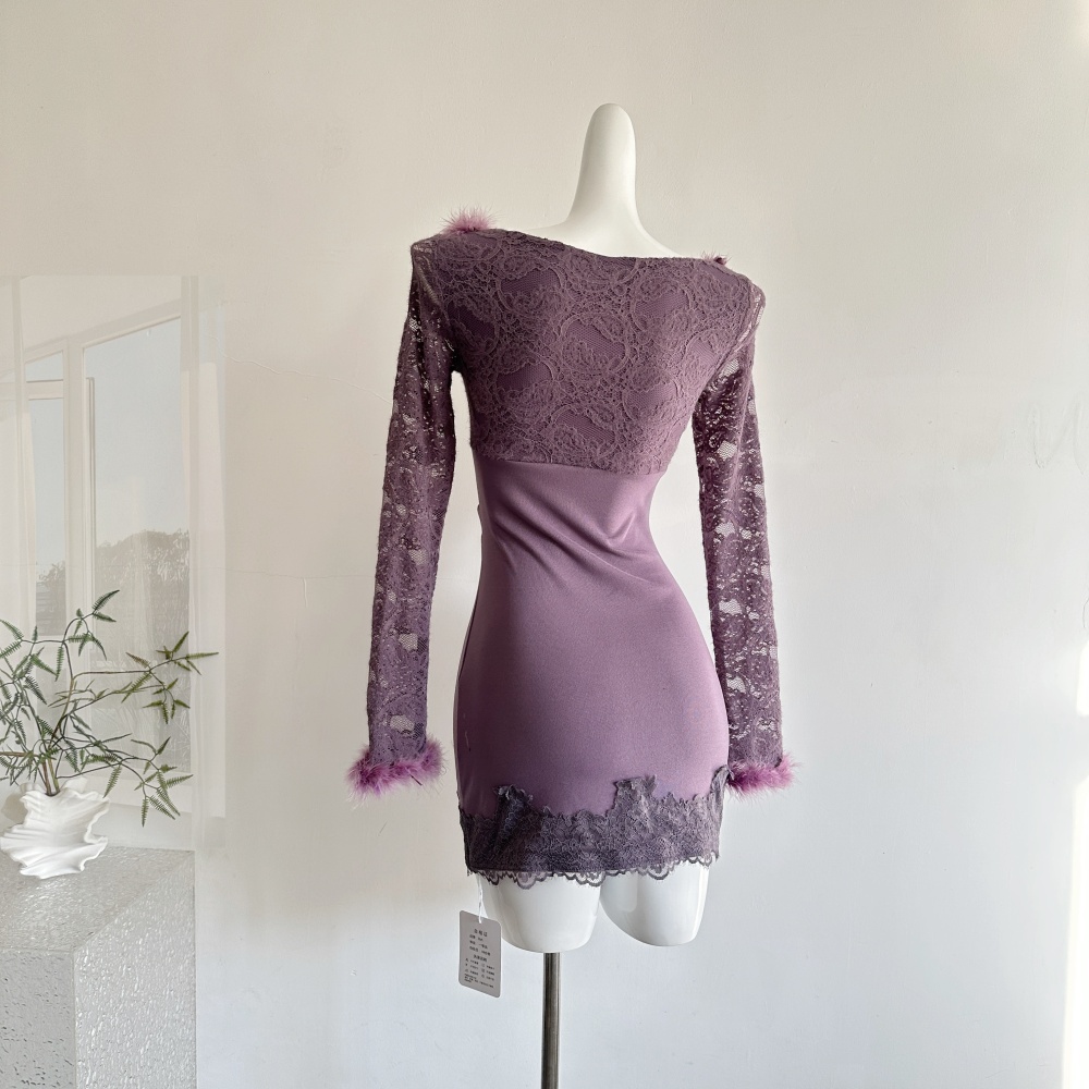 Fashion slim temperament enticement dress