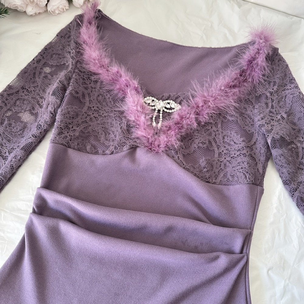 Fashion slim temperament enticement dress