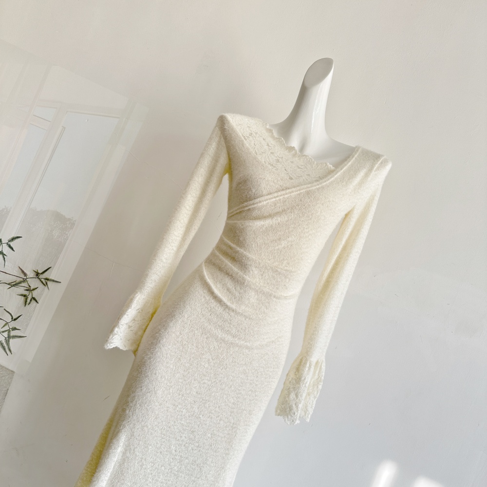 Temperament lace elegant Chinese style dress