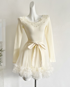 Frenum lace short dress