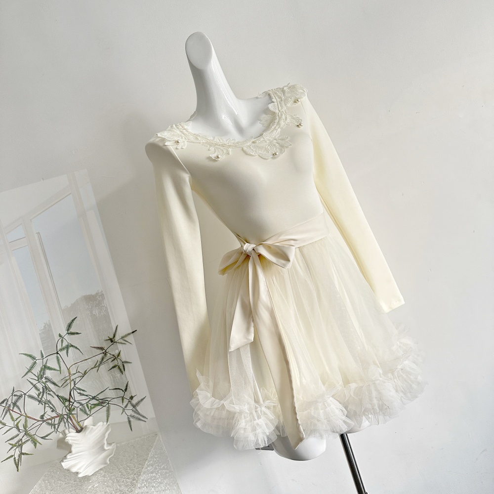 Frenum lace short dress