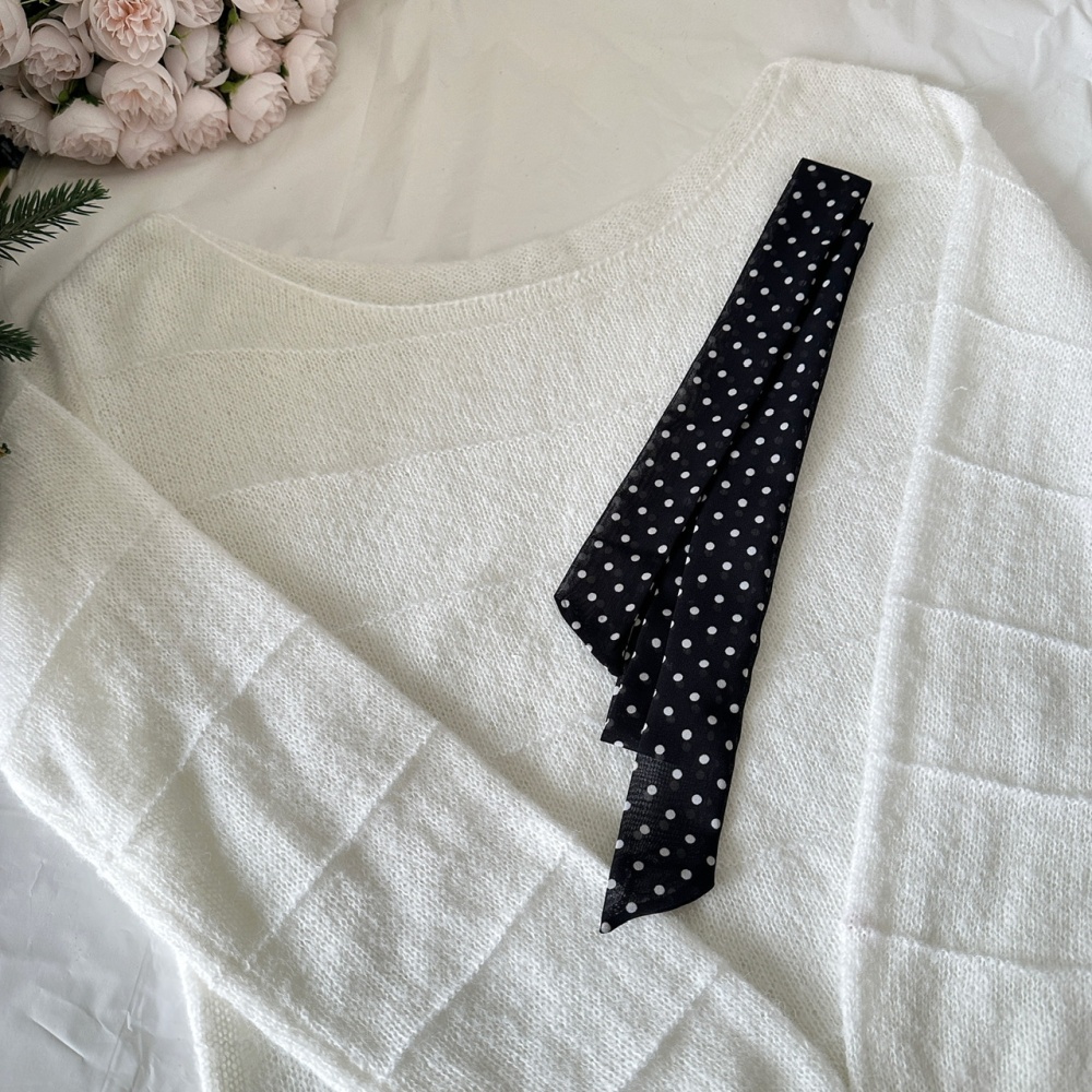 Obscure cake skirt sloping shoulder mohair sweater a set