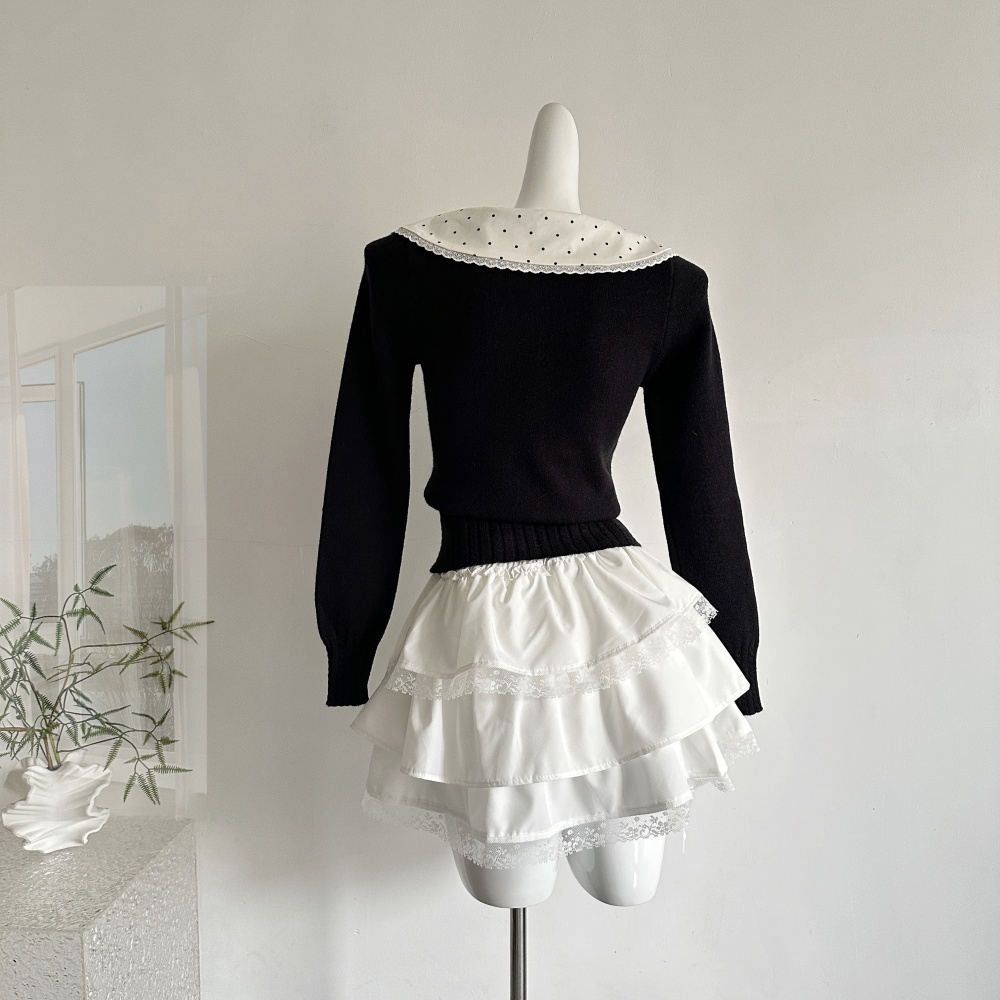 Autumn and winter short skirt coat a set for women