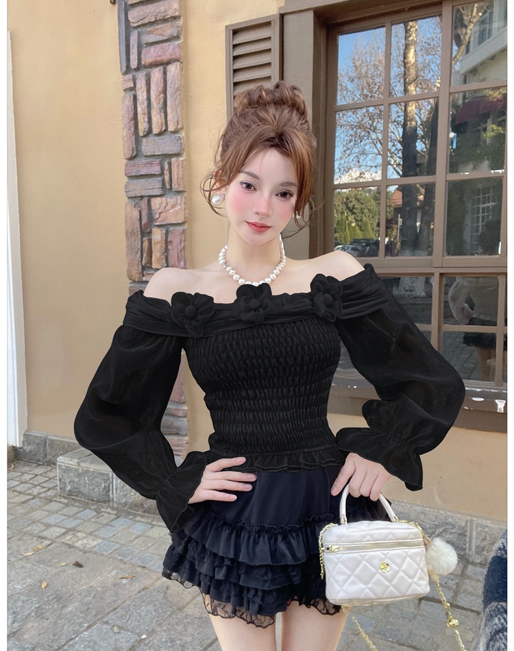 Spring and summer tender shirt France style tops for women