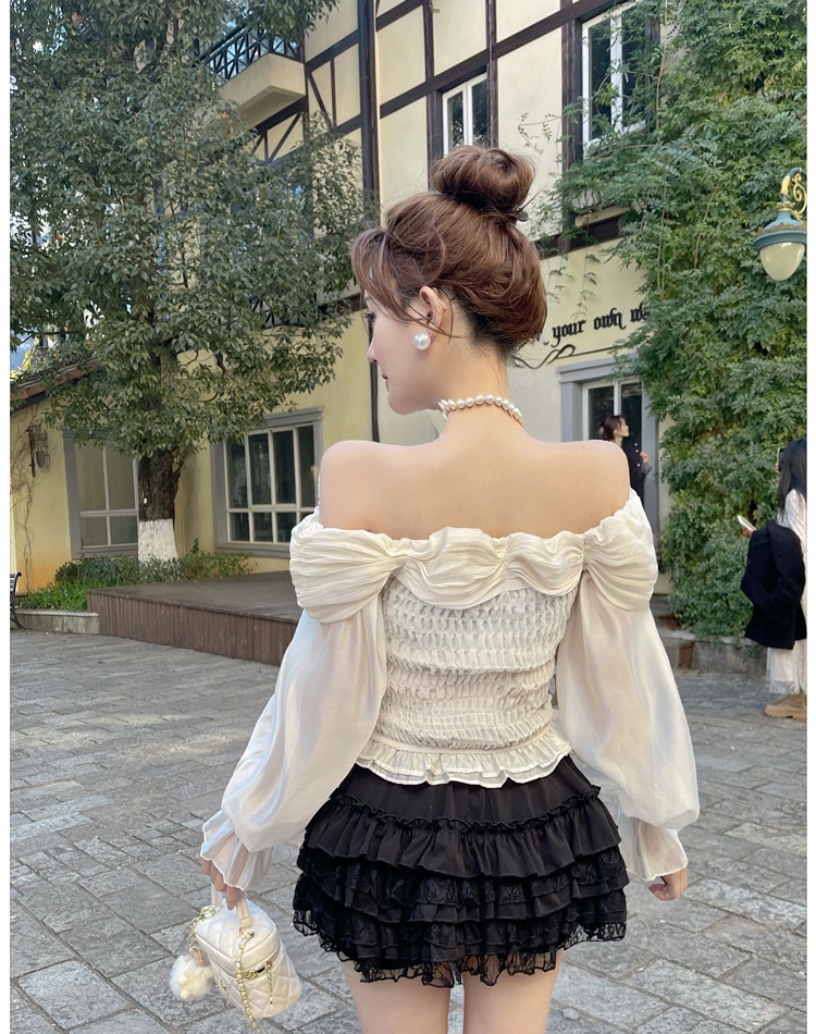 Spring and summer tender shirt France style tops for women