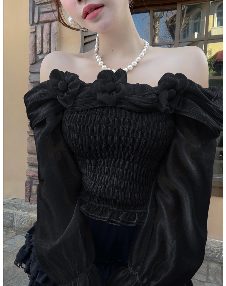 Spring and summer tender shirt France style tops for women