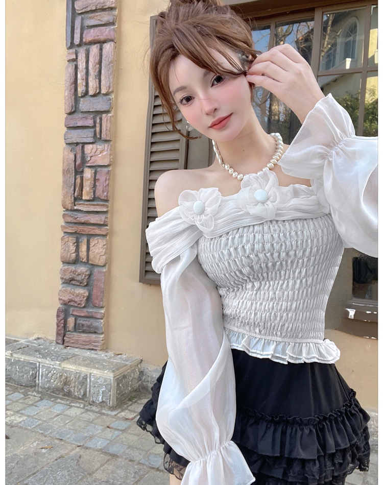 Spring and summer tender shirt France style tops for women