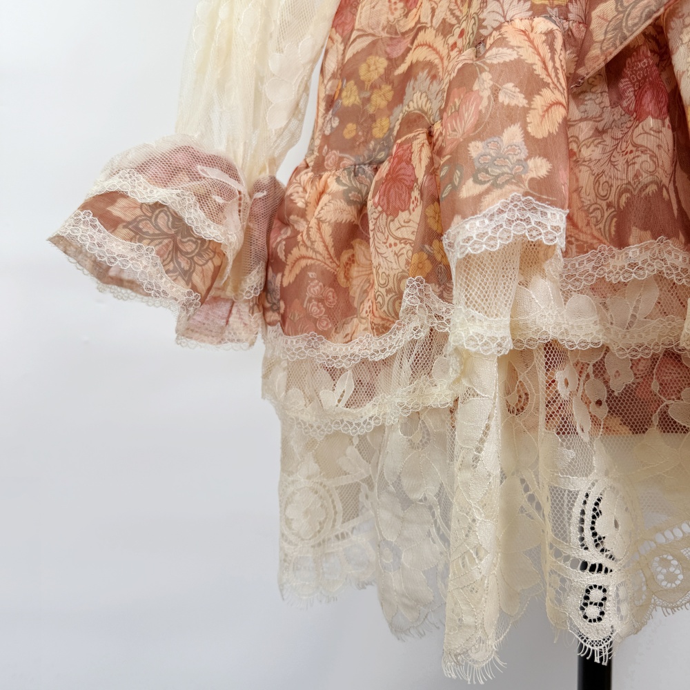 Mini vacation bandage lace silk linen dress