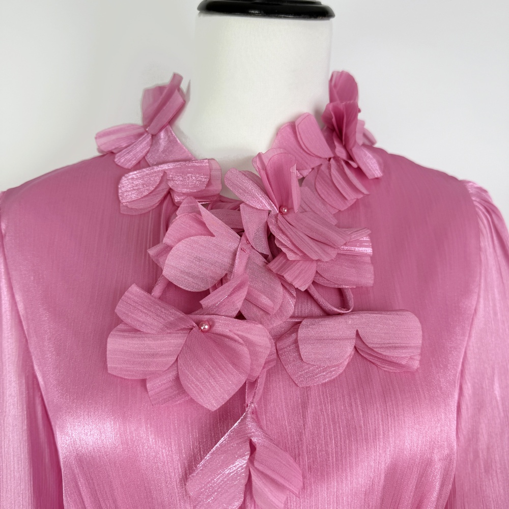 Long sleeve dress lantern sleeve long dress