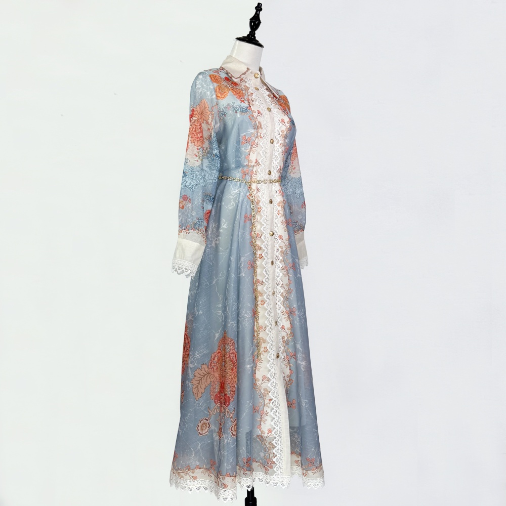 Ladies hollow dress temperament retro waist chains