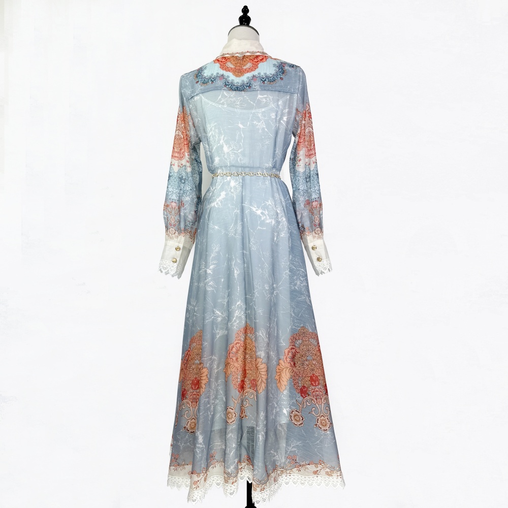 Ladies hollow dress temperament retro waist chains