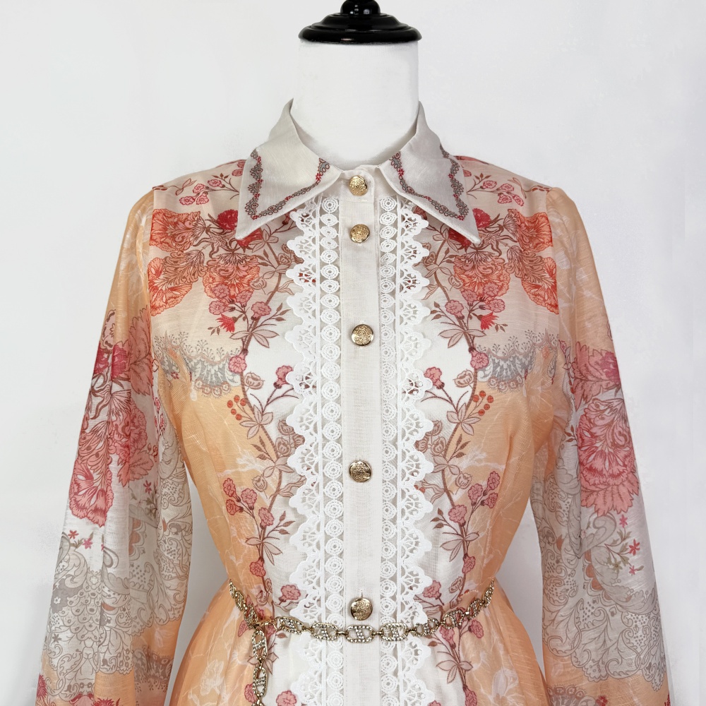 Ladies hollow dress temperament retro waist chains