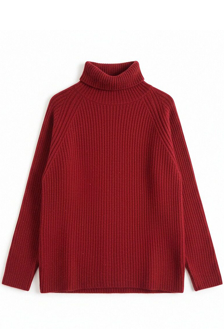 Loose lazy high collar sweater unique spring tops for women