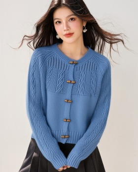 Twist retro sweater spring Korean style tops for women