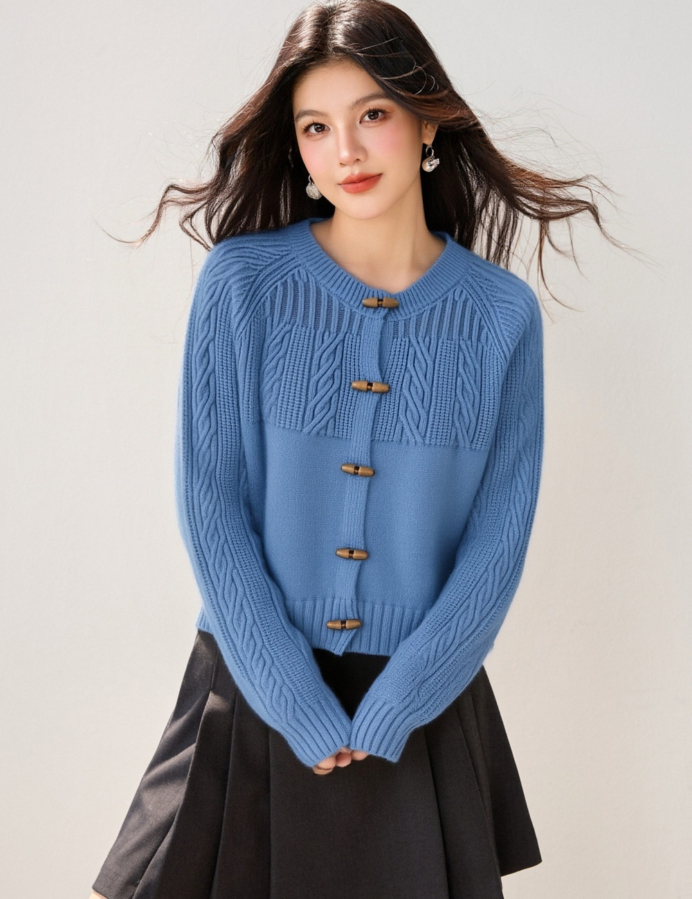 Twist retro sweater spring Korean style tops for women