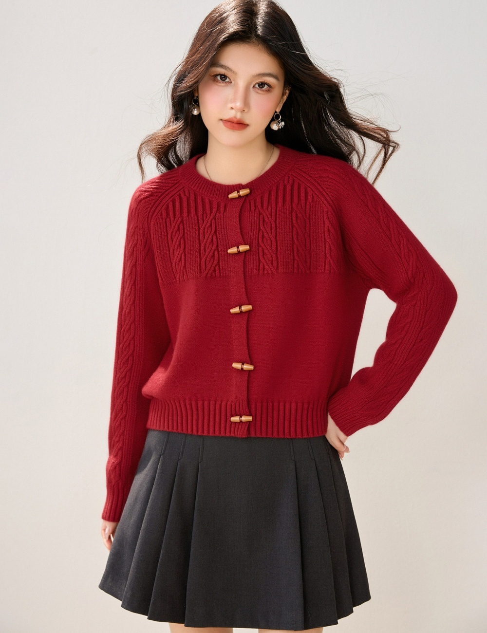 Twist retro sweater spring Korean style tops for women
