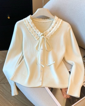 Knitted tender sweater winter rhinestone cardigan
