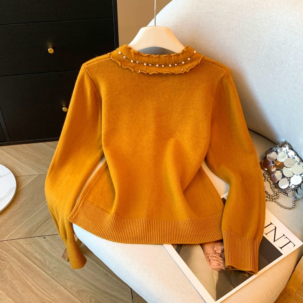 Knitted tender sweater winter rhinestone cardigan