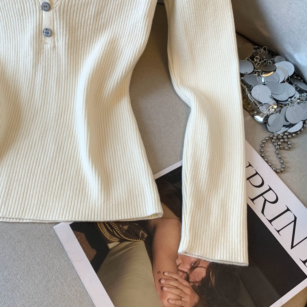 Temperament winter tops light luxury splice sweater