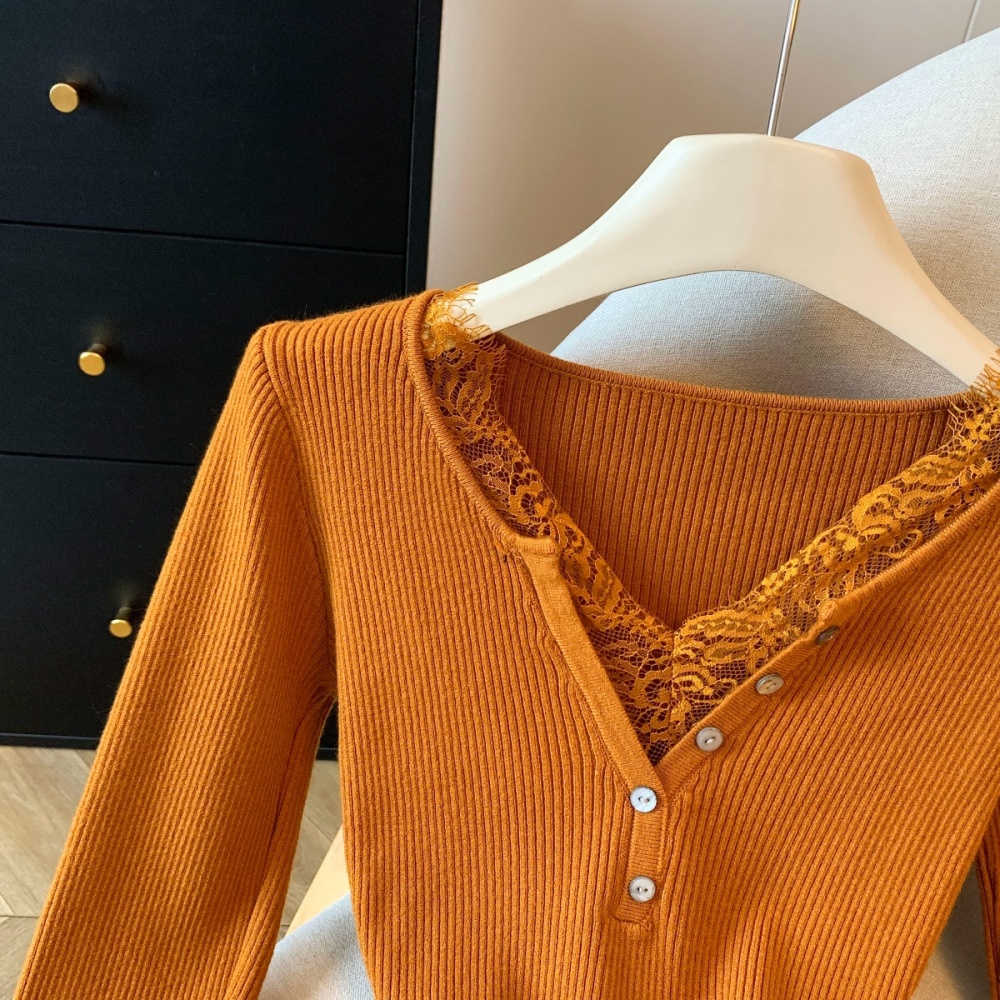 Temperament winter tops light luxury splice sweater