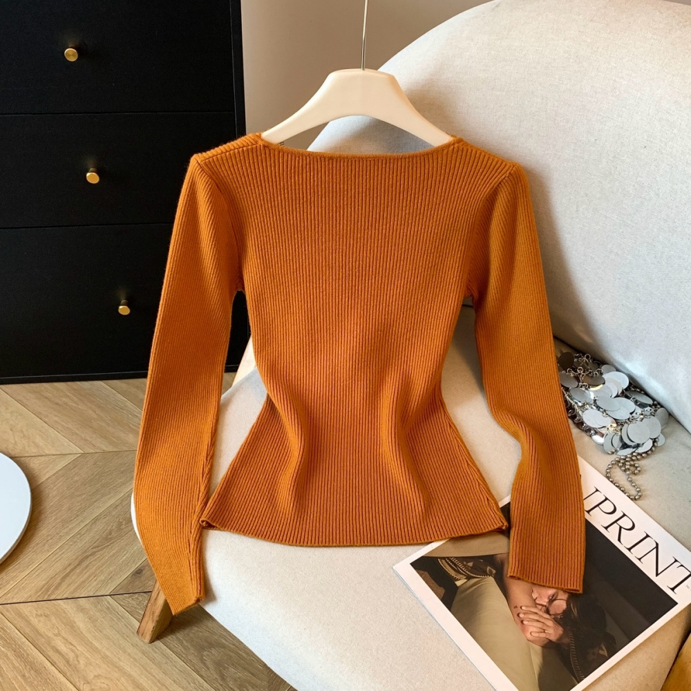 Temperament winter tops light luxury splice sweater