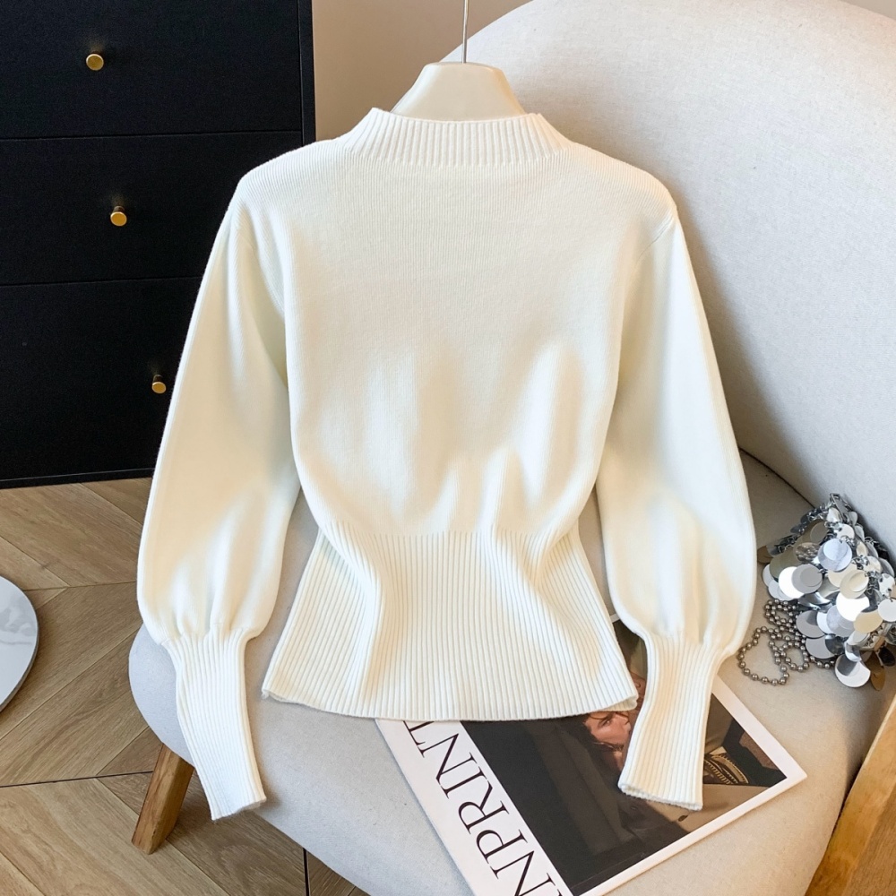 Bottoming slim tops pinched waist temperament bottoming shirt