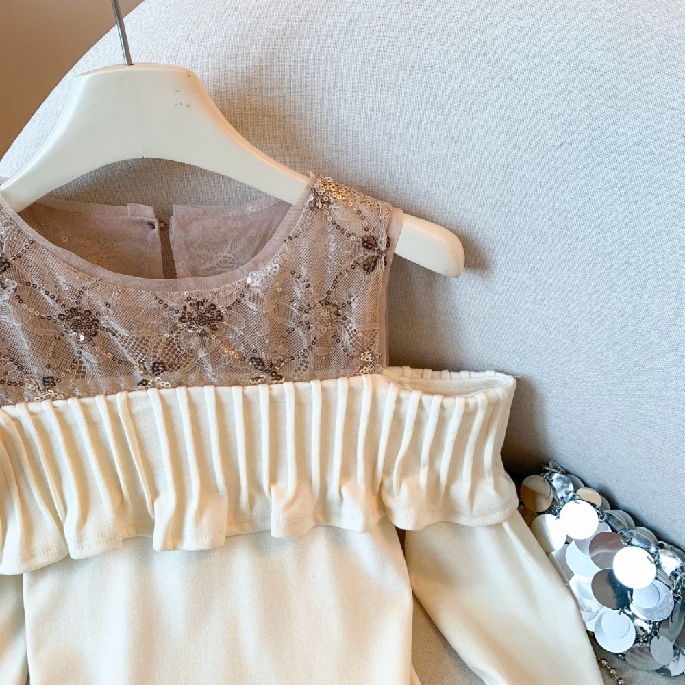 Ladies long sleeve slim tops strapless spicegirl T-shirt