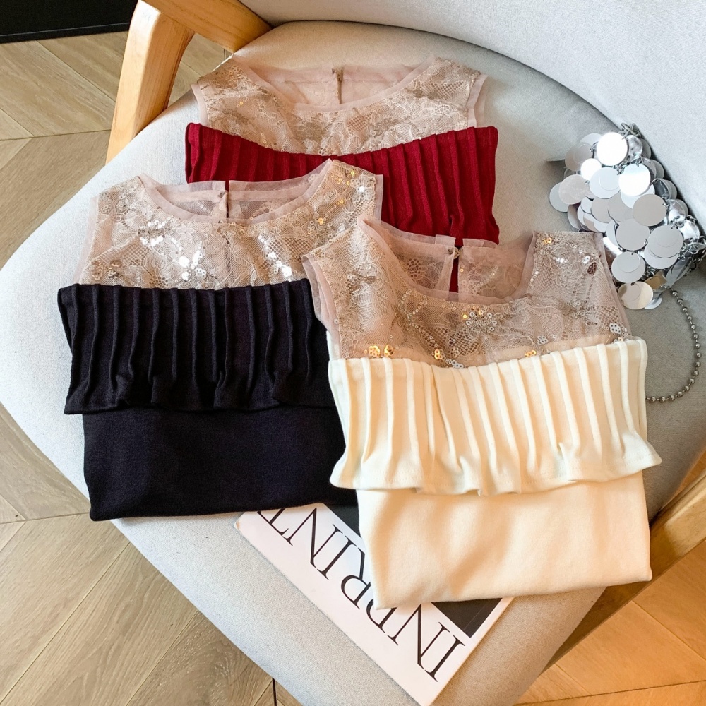 Ladies long sleeve slim tops strapless spicegirl T-shirt