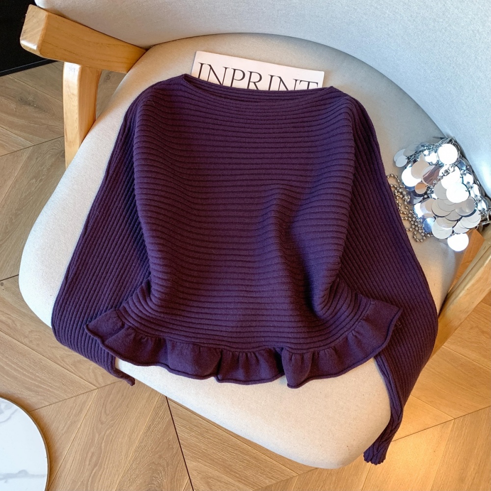 Pinched waist bottoming sweater slim small shirt for women